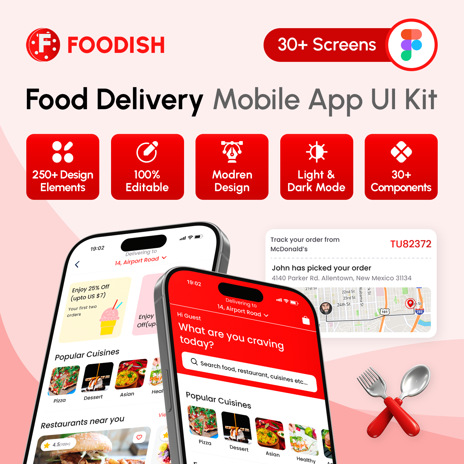 Foodis – Food Delivery App UI Kit