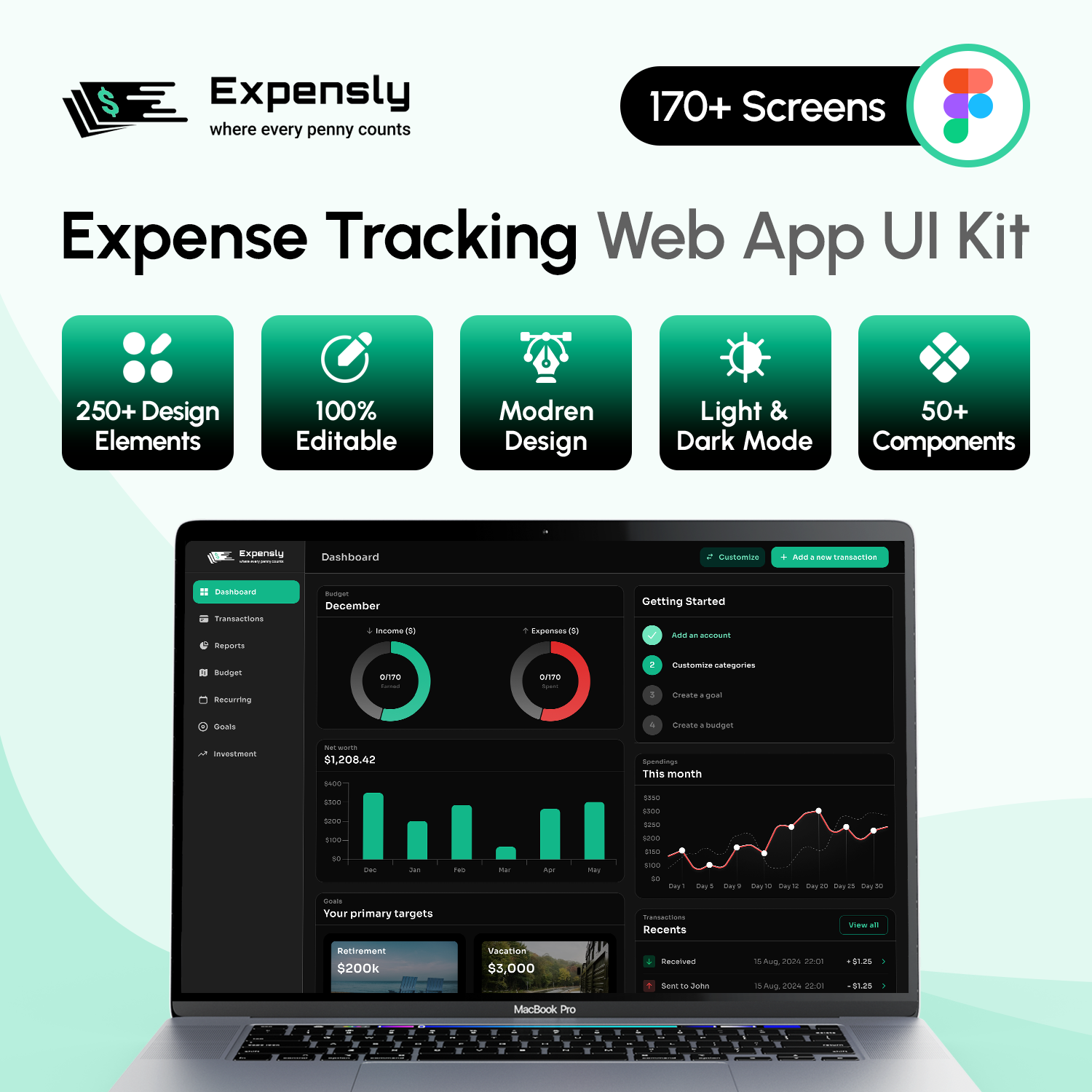 Expensly - Finance App UI Kit